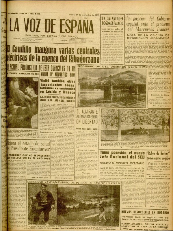 Oñatiko artzain txakur txapelketa 1955, La Voz de España