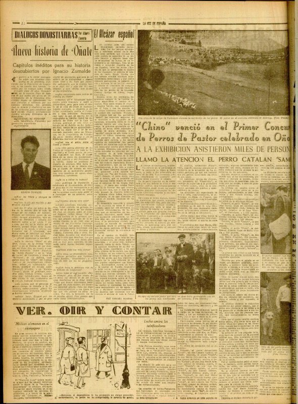 1955eko irailaren 27a, Oñatiko txapelketa La Voz de Españako kronika